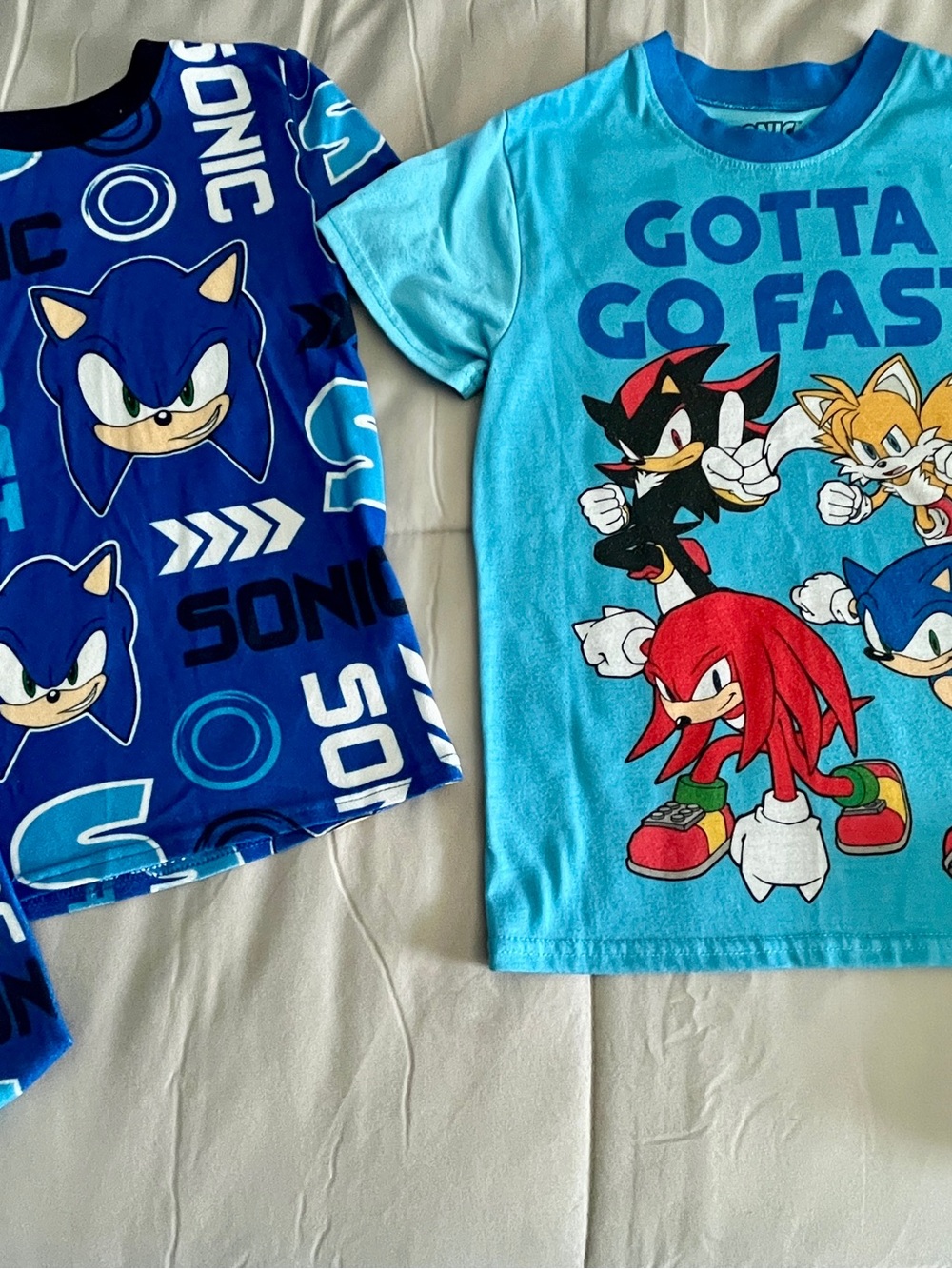 Sonic Themed Kids Tee - Blue "Gotta Go Fast"